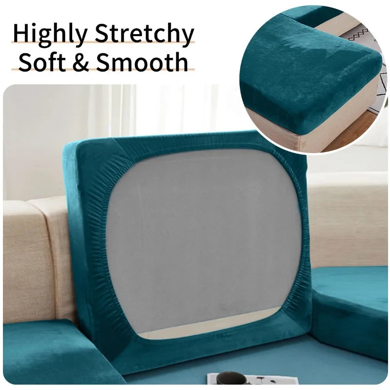 Thickened Elastic Silver Fox Fleece Sofa Cover
