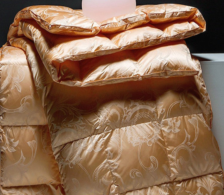 Italy Import Silk Duvet 95 White Goose down Quilt Winter Quilt Thickened Heattech Mute Floor Heating Air-Conditioning Quilt Julia M LifeStyles