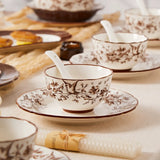 Retro Rose Household Anti-Slip full travel dish set is very luxurious luxury bowl kitchen dinner sets ceramic plates porcelain