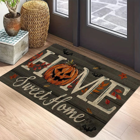 Happy Halloween Pumpkin Welcome Doormat - Julia M LifeStyles