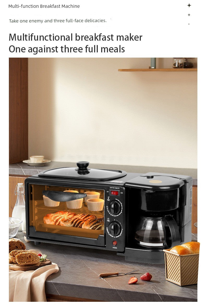 Breakfast Machine Multi-Functional For Home Bread Maker Three-in-One Electric Oven Sandwich Machine Toaster Cross-Border Overseas Same Style Julia M Home & Kitchen