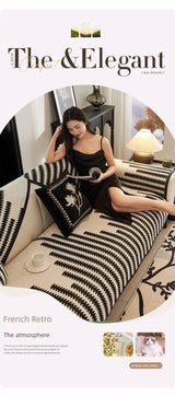 Scandinavian Chenille Non-Slip Sofa Cover Julia M Home & Kitchen