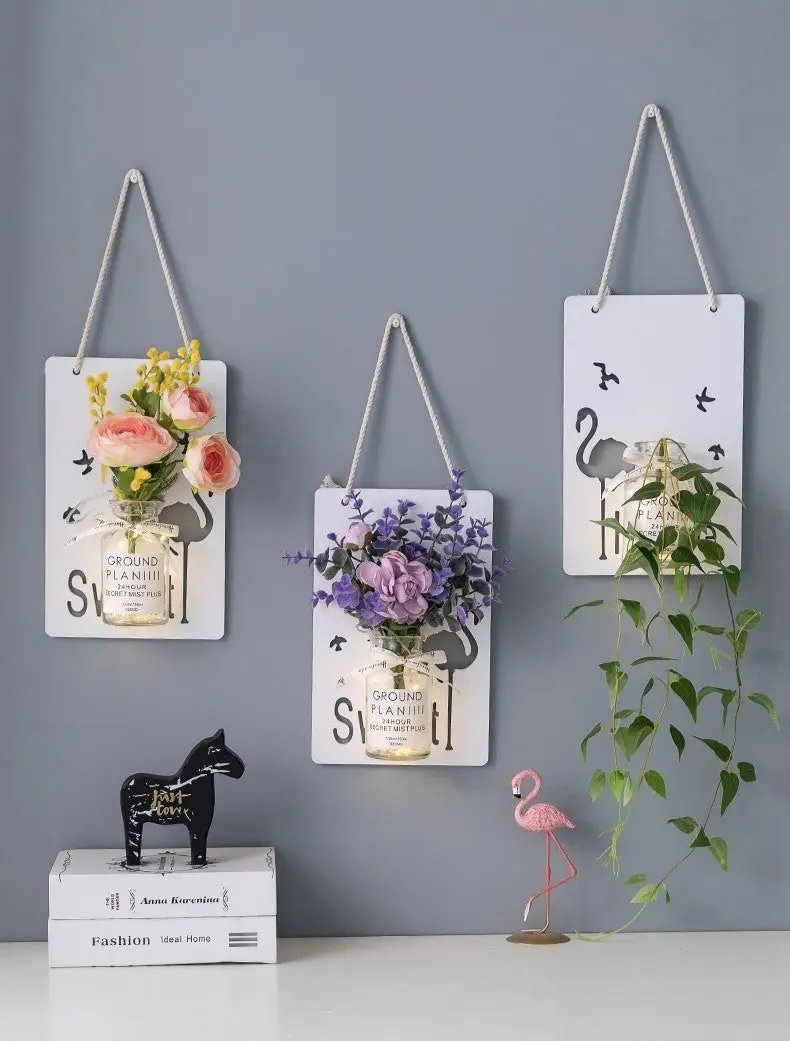 Scandinavian Style Hand-Painted Artificial Flower Wall Decor by Julia M - Julia M LifeStyles