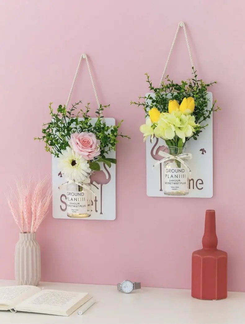 Scandinavian Style Hand - Painted Artificial Flower Wall Decor by Julia M - Julia M LifeStyles