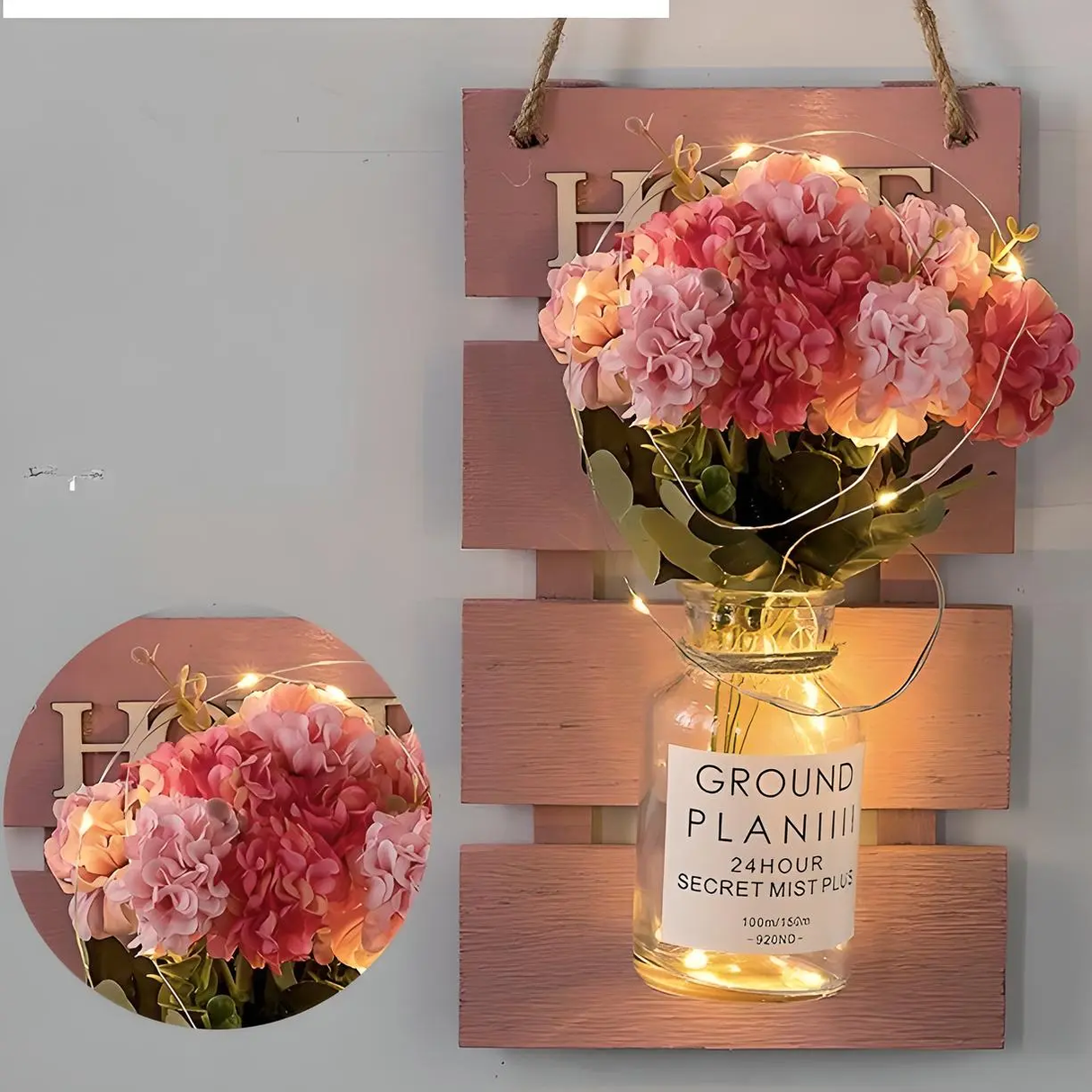 Scandinavian Style Hand - Painted Artificial Flower Wall Decor by Julia M - Julia M LifeStyles