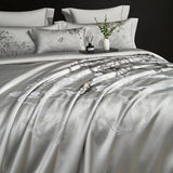 4/7Pcs Luxury Soft Silky Egyptian cotton Damask Satin Bedding Set Super King Duvet Cover Flat Sheet/Fitted Sheet Pillowcases Julia M LifeStyles