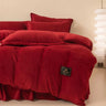 Wostar Luxury Solid Color Flannel Duvet Cover Set, 220x240 cm