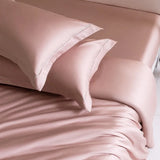 Luxury 1000TC Egyptian Cotton Duvet Cover Set with Silver Embroidery