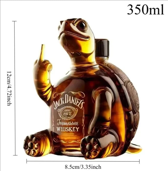 Decorative Glass Bottles - Whiskey, Sea Turtles, and Dogs - Julia M LifeStyles