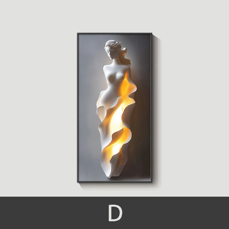Lumière Entrance Wall Art | Illuminated Abstract Canvas