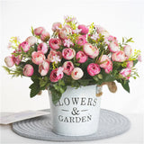 High Quality Silk Rose Bouquet for Home and Wedding Decor