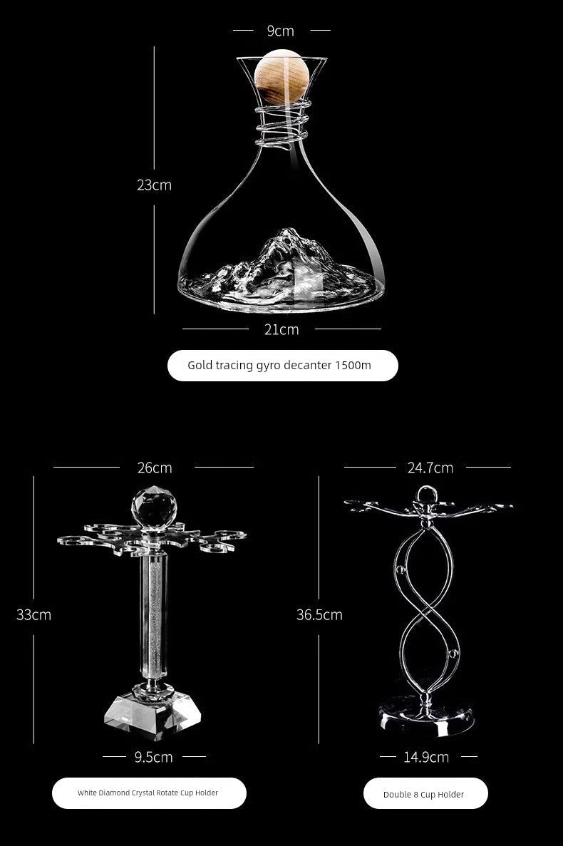 Lux Iceberg Falls Crystal Glass Wine Decanter & Filter Julia M LifeStyles