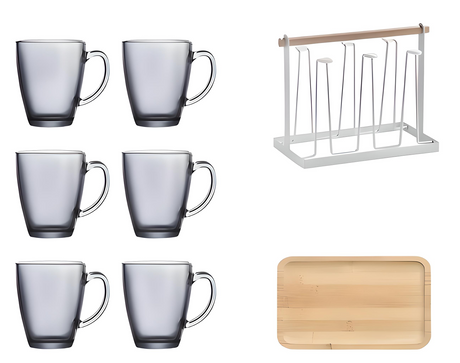 Julia M Lifestyles Drop-Resistant Tempered Glass Mug 380ml