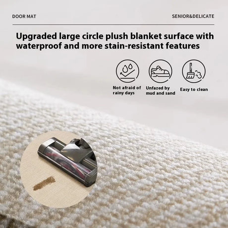 Cream Style Modern Arc-shaped Carpet