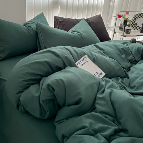 Cozy Soft Solid Color 3-Piece Bedding Set with Duvet Cover and Pillowcases Julia M LifeStyles