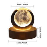 Unique 3D Crystal Ball Lamp with Galaxy and Planetary Projections USB Night Light for Cozy Atmosphere plasma ball Julia M LifeStyles