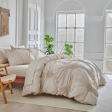 Three-dimensional Pleated Flowers Bedding Set Queen Simple Duvet Cover Set King Blanket Cover and Pillowcases Comforter Covers