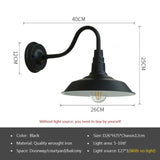 Retro Waterproof LED Wall Lamp Outdoor Courtyard Villa Garden Balcony Corridor Entrance Door E27 Decorative Lighting Fixture