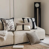 Modern simple black and white pillow cover living room sofa high-end backrest model room leopard jacquard cushion cover Julia M LifeStyles