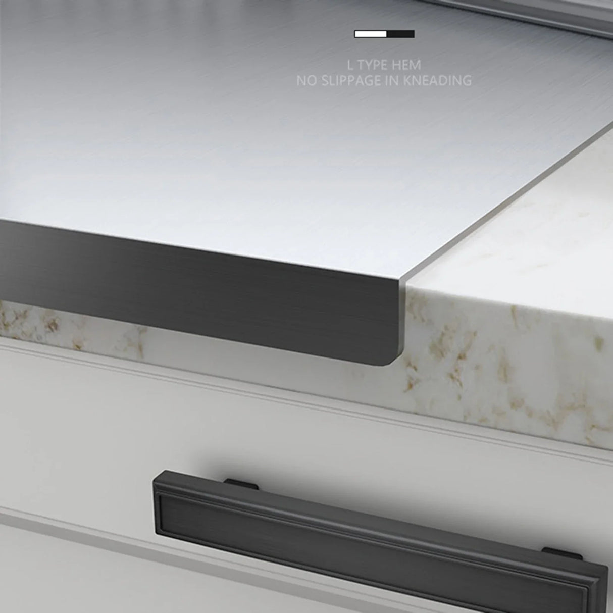 Stainless Steel Cutting Board with Lip - Versatile Kitchen Essential