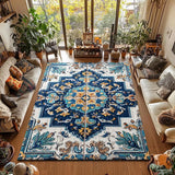 Moroccan Retro Style Bathroom and Living Room Floor Mat