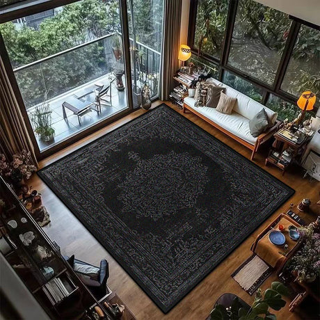 Luxury Retro Black Persian Carpet - Julia M LifeStyles