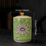 1PC Ceramic Storage Jar with Lid Coffee Table Tea Jar Living Room Candy Jar Household Kitchen Supplies Cereal Dispenser Julia M LifeStyles