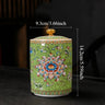 1PC Ceramic Storage Jar with Lid Coffee Table Tea Jar Living Room Candy Jar Household Kitchen Supplies Cereal Dispenser Julia M LifeStyles