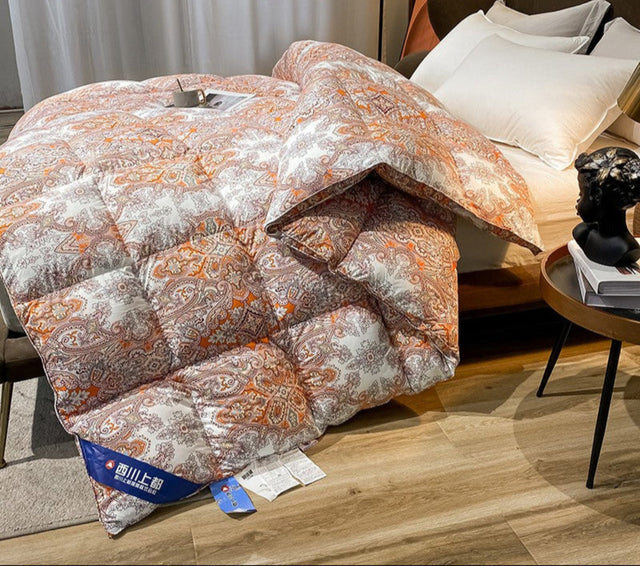 Italy Import Silk Duvet 95 White Goose down Quilt Winter Quilt Thickened Heattech Mute Floor Heating Air-Conditioning Quilt Julia M LifeStyles