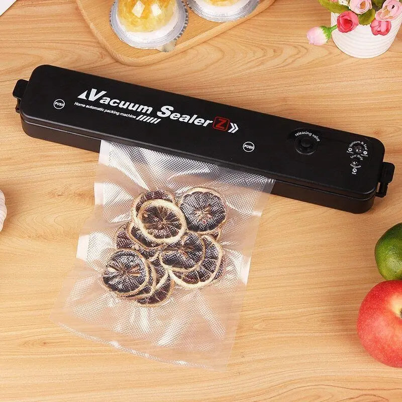 Automatic Vacuum Sealer Machine for Food Preservation Storage Saver with Seal Bag for Home Kitchen Use