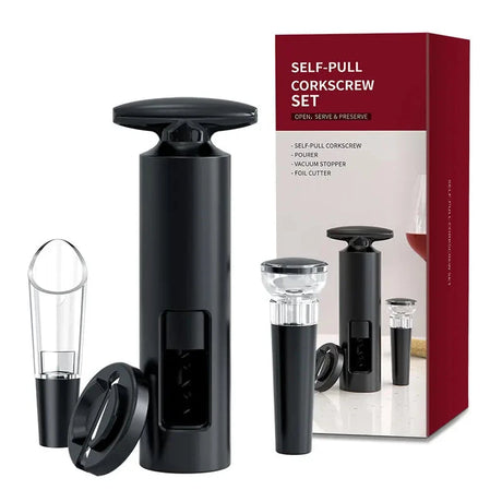 4-in-1 Luxury Electric Wine Opener Set with Stopper and Pourer Julia M Home & Kitchen