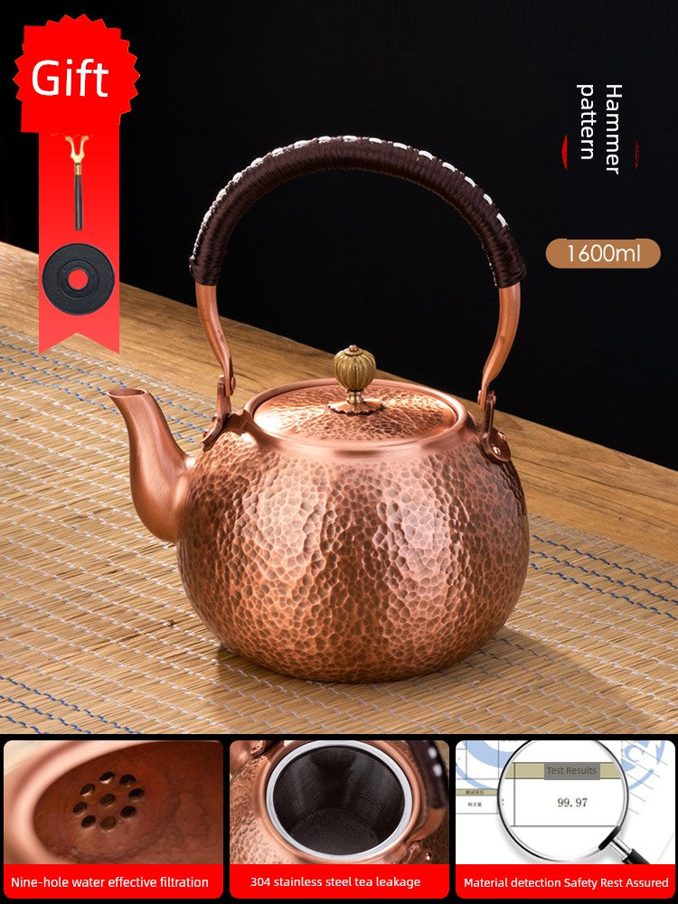 Handmade Outdoor Stove for Making Tea Copper Pot