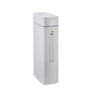 Space Saving Press Trash Can with Built In Toilet Brush Holder Durable Plastic Modern Minimalist Design for Small Bathroom Julia M Home & Kitchen