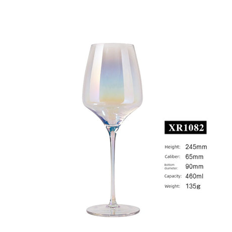 Japanese-Style Colorful Crystal Wine Goblet - Rainbow Champagne Glass