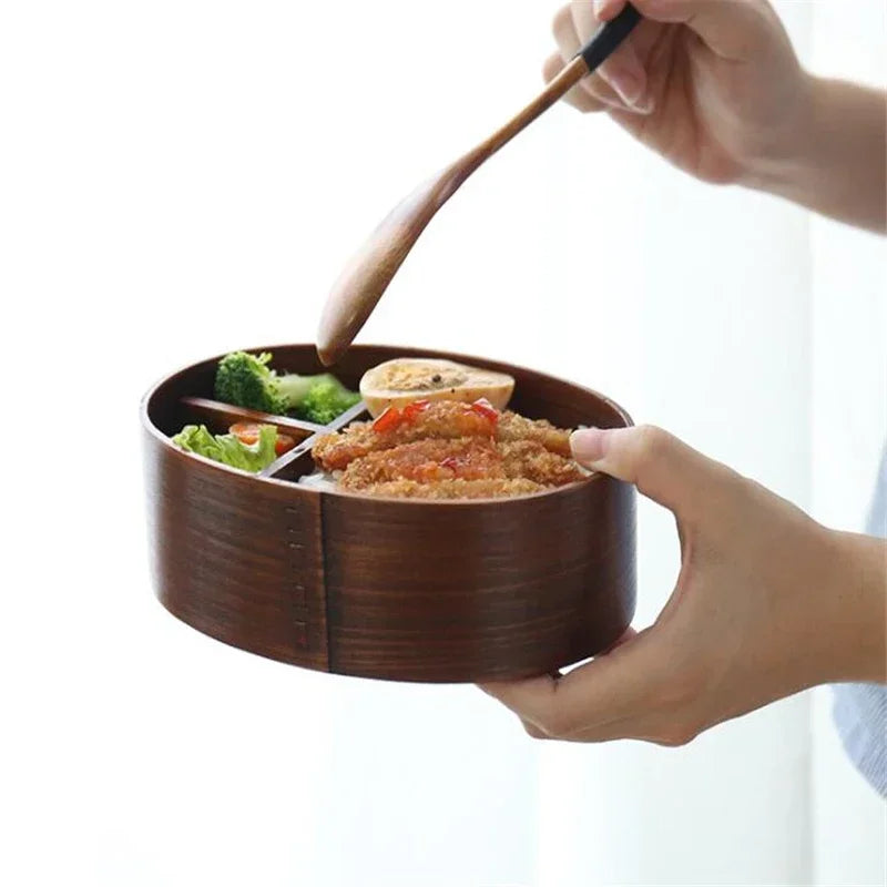 Lunch Box Picnic Japanese Bento for School Kids Dinnerware Set Round Square