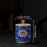 1PC Ceramic Storage Jar with Lid Coffee Table Tea Jar Living Room Candy Jar Household Kitchen Supplies Cereal Dispenser Julia M LifeStyles