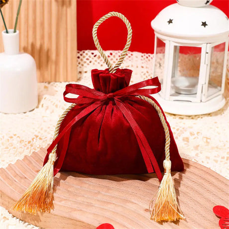 Luxury Packing Drawstring Velvet Pouch Sachet Gift Bag