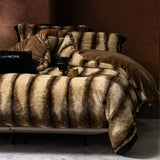 Faux Fur Duvet Cover Set with Sheet, Queen & King
