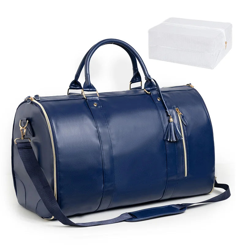 2in1 Convertible Garment Bag Foldable Suit Storage Bag Large Capacity Travel Duffle Bag Waterproof Tote Fitness Gym Bag - Julia M LifeStyles