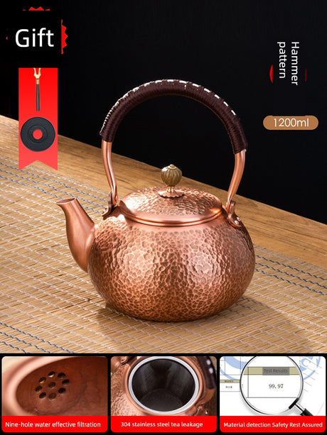 Handmade Outdoor Stove for Making Tea Copper Pot