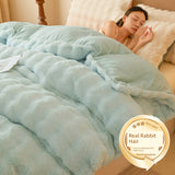 Antarctic People Luxe Winter Lambskin Quilt - Thickened Milk Fiber Duvet for Ultimate Comfort Julia M Home & Kitchen