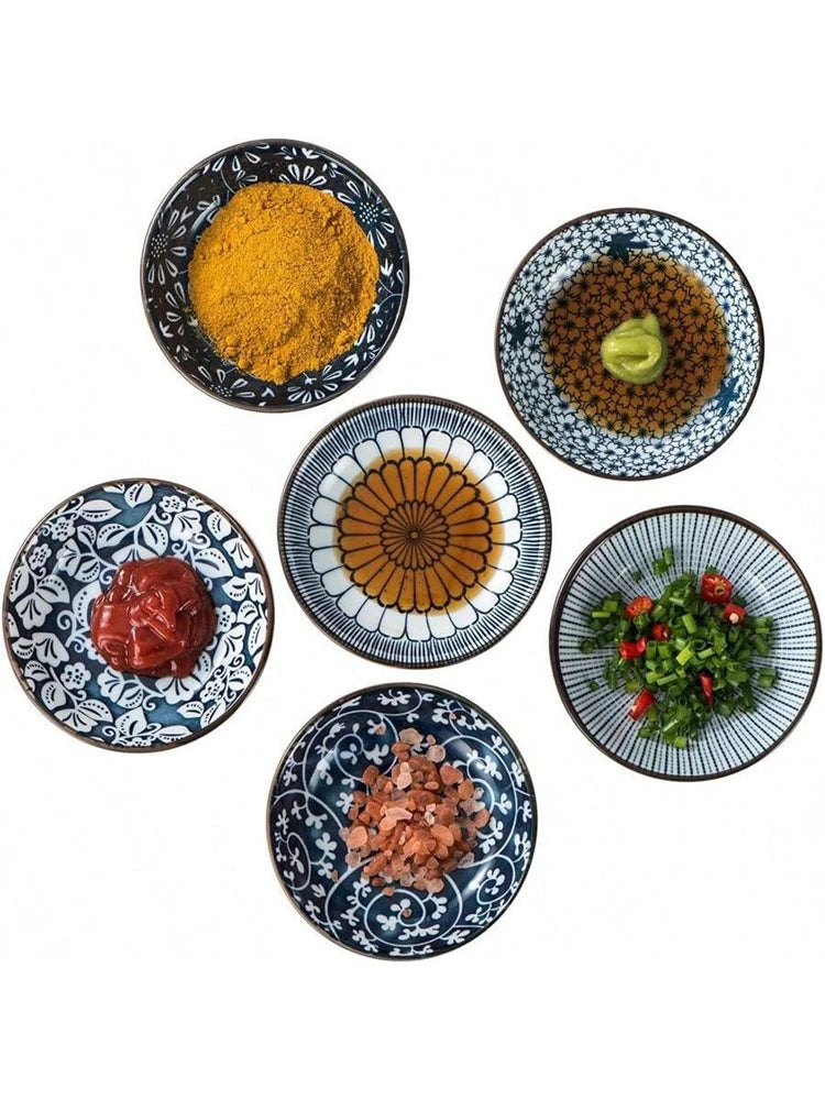 6Pcs Creative Ceramic Snack Plates Set