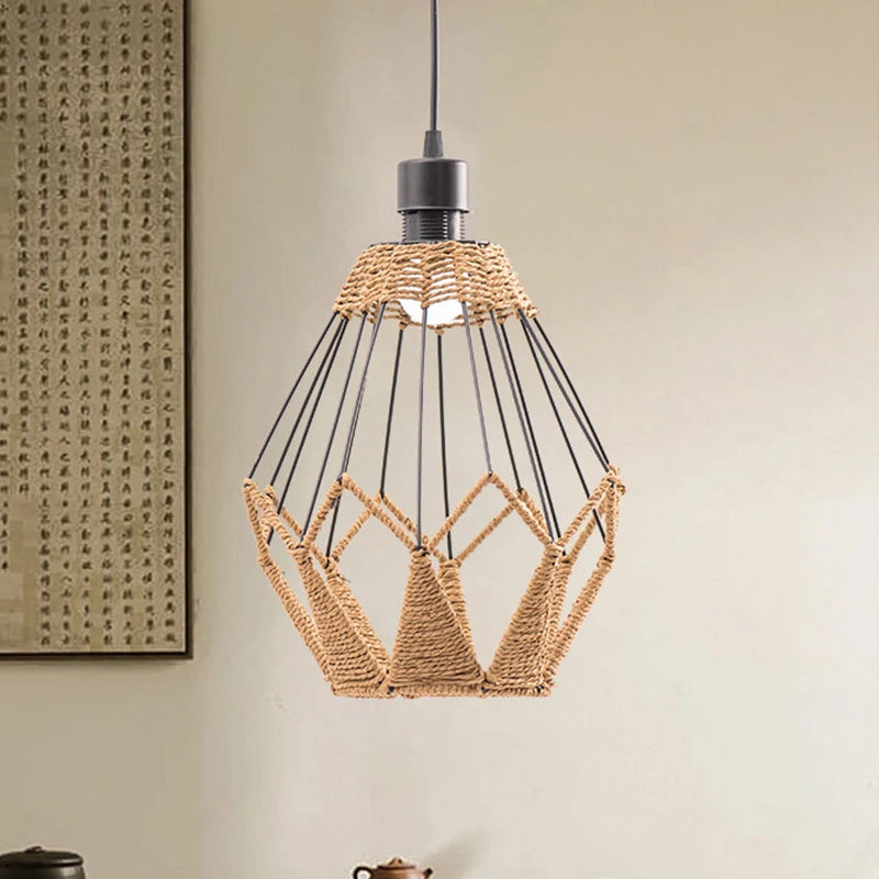 Woven Rattan Pendant Lampshade: Elevate Your Lighting Style 🌟