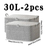 Non-woven Quilt Storage Bag with Lids Zipper Foldable Clothes Quilt Bins Container Large Capacity Dust-proof Bag Organize - Julia M LifeStyles