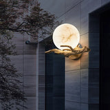 Carrara Marble Outdoor Wall Sconce