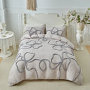 Julia M Haus Bow Tufted Floral Duvet Cover Set