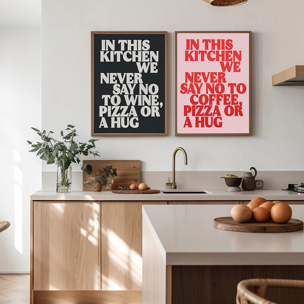 "Colourful Kitchen Quote Canvas Print"