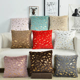 2pcs faux fur foil print feather decorative throw pillow cover,fluffy and soft plush cushion cover,for sofa bed, living room