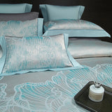 4/7Pcs Luxury Soft Silky Egyptian cotton Damask Satin Bedding Set Super King Duvet Cover Flat Sheet/Fitted Sheet Pillowcases Julia M LifeStyles