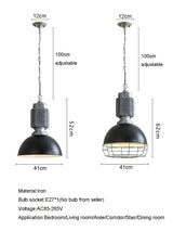 Medieval American industrial style cast aluminum chandelier Light restaurant bar shop Dining Room Lamp kitchen living room Light